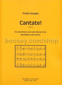 Cantate! - mixed choir or men's choir & brass instruments or piano (set of parts)
