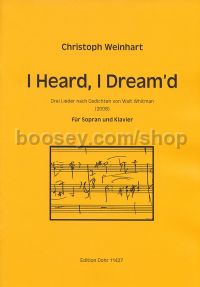 I Heard, I Dream'd - soprano & piano