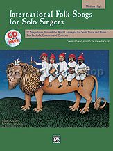 International Folk Songs for Solo Singers - medium high (Bk & CD)