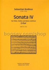 Sonata IV in G major - flute, violin & basso continuo (score & parts)