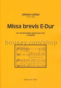 Missa brevis E major - mixed choir a cappella