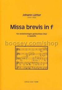 Missa brevis F minor - mixed choir a cappella