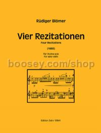 4 Recitations for violin solo