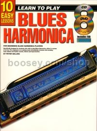 10 Easy Lessons Blues Harmonica (Book & CD & Free DVD)