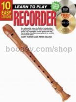 10 Easy Lessons Recorder Book & CD + Free DVD 