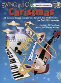 Swing Into Christmas Bass Clef Insts (Book & CD) 