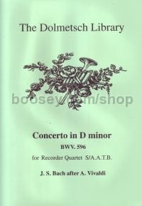 Concerto in D minor after Vivaldi (BWV 596) for four recorders