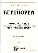 RONDO G & VARIATIONS F Violin/Piano 