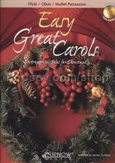 Easy Great Carols Flute/Oboe/Mallets (Book & CD)