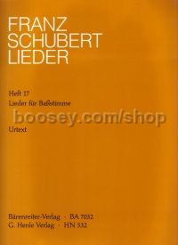 Lieder, Vol17: Songs for Bass Voice (Urtext) 