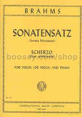 Sonatensatz (Sonata Movement: Scherzo) in C minor, Op. posth.