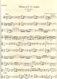 Missa Brevis In C K220 Violin Ii