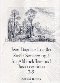 12 Sonatas, op. 1/3, Vol. 3 for treble recorder & basso continuo
