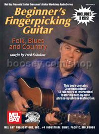Beginner's Fingerpicking Guitar: Folk, Blues and Country (Book & 3 CDs)