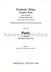 Collected Works of Frederick Delius, Vol.23b - Paris, A Nocturno (Orchestra) (Study Score)