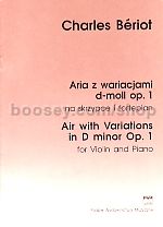 Air with Variations in Dmin Op. 1(Violin & Piano)