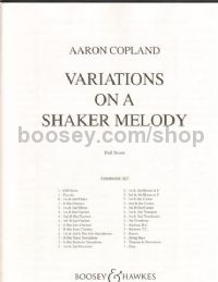 Variations On A Shaker Melody (Symphonic Band Full score)