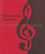 Manuscript Notebook (16mm staves - Red)