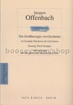 Großherzogin von Gerolstein (Vocal Score) (German, French)