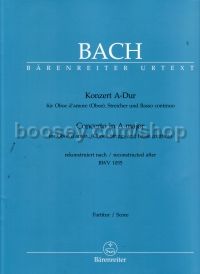 Concerto for Oboe d'amore Amaj BWV1055 Full Score