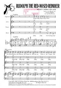 Rudolph The Red-Nosed Reindeer SATB