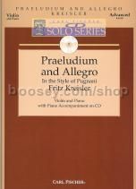 Praeludium & Allegro Violin/Piano CD Solo Series