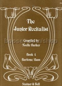 Junior Recitalist Book 4 Bar/Bass Voice/Piano