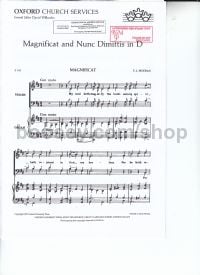 Magnificat & Nunc Dimittis in D for SATB & Organ (S443)