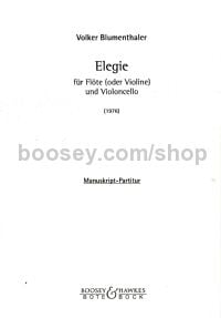 Elegie (1976) (Flute or Violin, Cello)