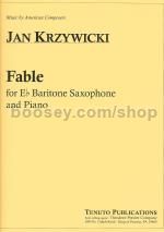 Krzywicki Fable Eb Baritone Sax & piano