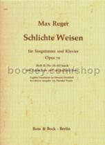 Schlichte Weisen Op. 76 Vol.2 (High Voice & Piano) (German, English)