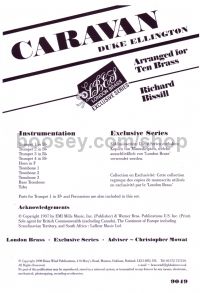 Caravan for 10 Brass Instruments Score & Parts