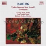 Violin Sonatas Nos. 1 & 2/Contrasts for violin, clarinet & piano Sz 111 (Naxos Audio CD)