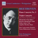 Piano Concerto No.3 in C minor Op 37/Triple Concerto Op 56 in C major (Naxos Audio CD)