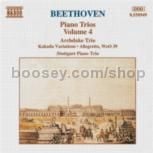 Piano Trios vol.4, Archduke Trio/Kakadu Variations/Allegretto, WoO 39 (Naxos Audio CD)