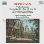 Violin Sonatas Nos 4 & 10/12 Variations (Naxos Audio CD)