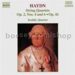 String Quartets Op. 42 & Op. 2, Nos 4 & 6 (Naxos Audio CD)