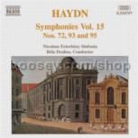 Symphonies vol.15 (Nos. 72, 93, 95) (Naxos Audio CD)