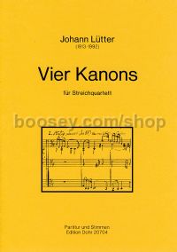 4 Canons - String Quartet (score & parts)