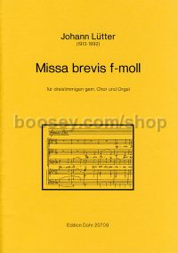 Missa brevis in F Minor (choral score)