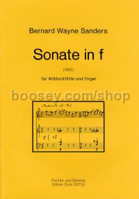 Sonata in f - Treble Recorder & Organ