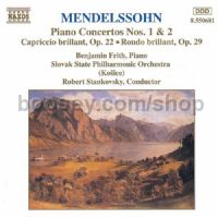 Piano Concertos Nos. 1 and 2/Capriccio Brillant/Rondo Brillant (Naxos Audio CD)
