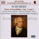 Deutsche Schubert Lied Edition (19): Poets of Sensibility, vols. 1 & 2 (Naxos Audio 2-disc set)