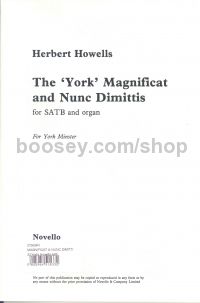 Magnificat and Nunc Dimittis: York