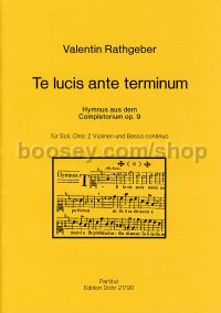 Te lucis ante terminum op. 9 - Soloists, Choir & Orchestra (score)