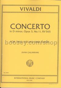 Concerto Dminor Op. 3/11 2 Violins/piano