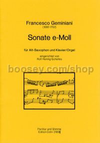 Sonata in E minor - Alto Saxophone & Piano (organ)