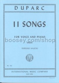 Songs (11) High Voice & Piano French/English