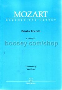 Betulia Liberata, K.118 (Vocal Score)