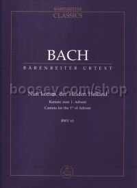 Cantata No.61 "Nun Komm der Heiden Heiland" (Study Score)